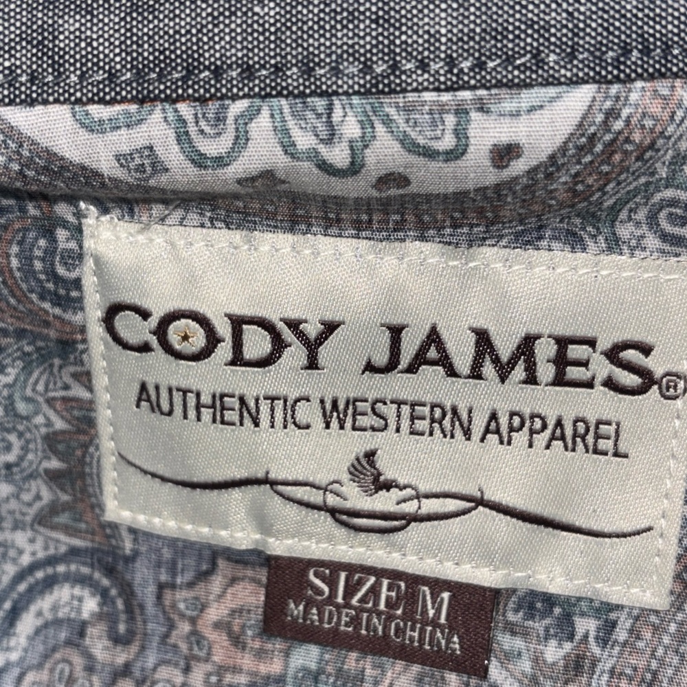 Cody James Men's Multicolor Paisley Shirt Snap Button up Size Medium NWT - Picture 8 of 10